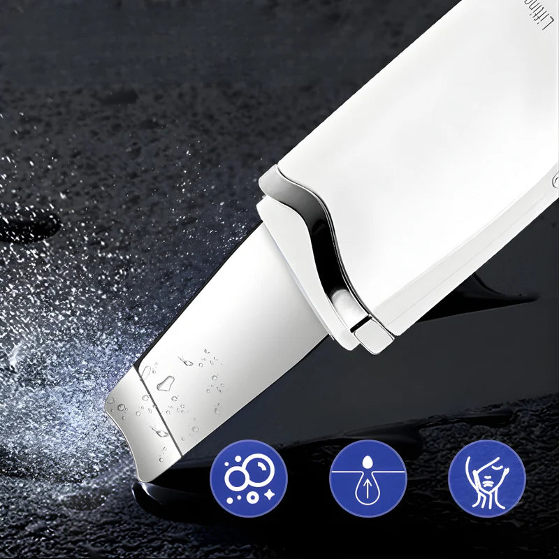 ESPÁTULA LIMPIADOR FACIAL ULTRASÓNICO – Limpieza profunda, poros más finos y piel suave sin irritación